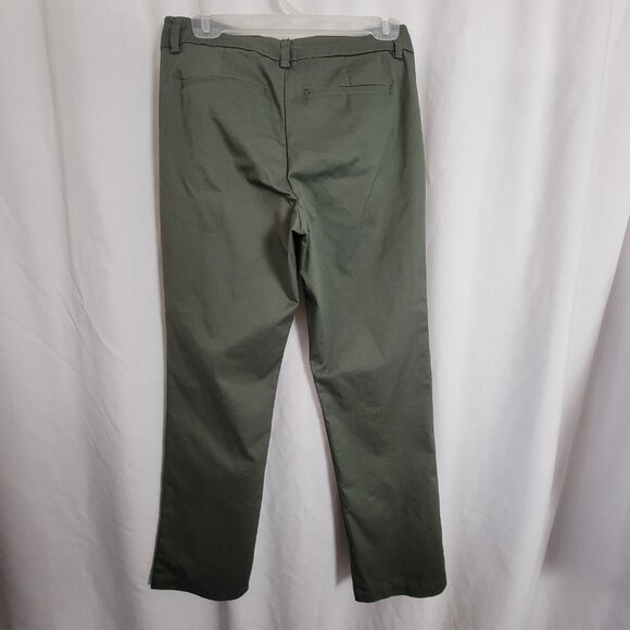 Lee Pants Dark Green Wrinkle Free sz 8 Short Women's Casual Business classic EUC - Picture 8 of 10